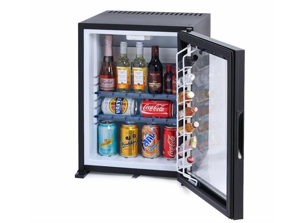 Minibar kjøleskap m/glassdør XC-30E sort 30ltr, 400x425x530mm (BxDxH)