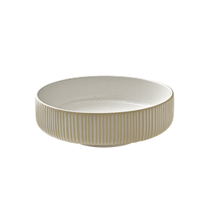 NARA bolle rund m. relieff Ø:160mm Hvit Steingods - Ø:160mm H:62mm 0,71ltr 