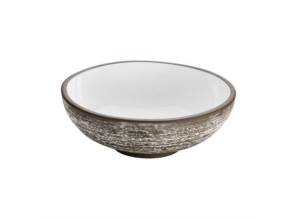 ReNew bolle relieff Ø:170mm/70cl, Hvit Resirkulert steingods