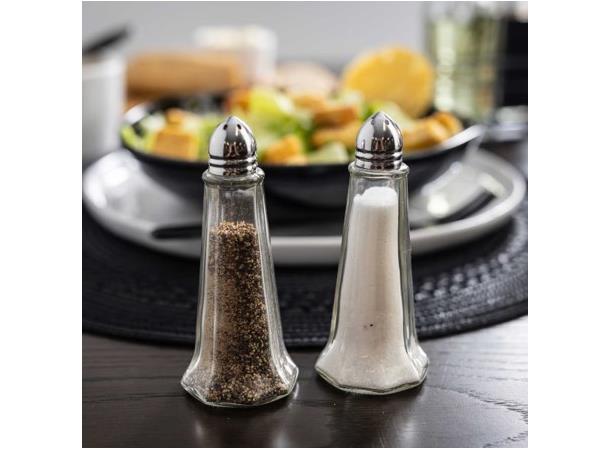 Salt/pepperbøsse H:110mm, Ø48mm Volum 3 cl