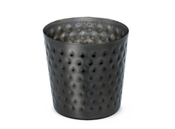 Snacksbeger hamret stål Ø:85mm 40cl sort
