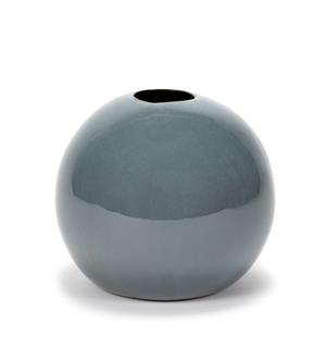 TERRES vase "ball" Ø:170/H:140mm, gråblå Smokey Blue 