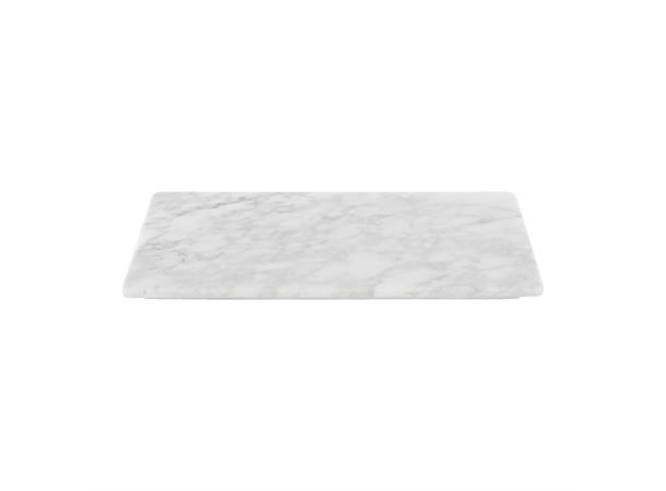 Tallerken/lokk i marmor 21x11cm, hvit CESTO
