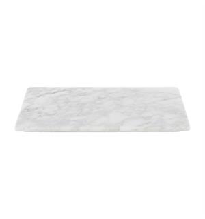 Tallerken/lokk i marmor 21x11cm, hvit CESTO 