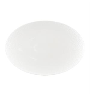 Tallerken oval coupe 33x23cm SMART, Cru Struktur Crust - Høybrent porselen 