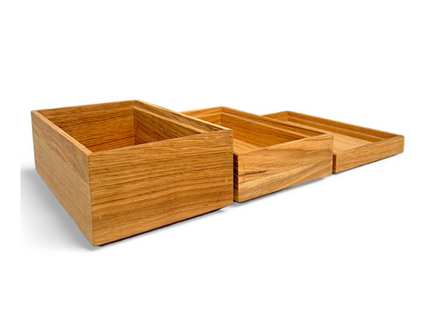 Trekasse eik GN1/4-34 Shiva Heltre eik - Næringsmiddelgodkjent