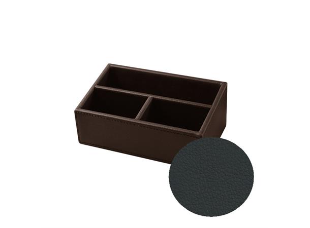 VASCO beholder til teposer og garnityr 115x90x60mm, sort PU skinn