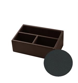 VASCO beholder til teposer og garnityr 115x90x60mm, sort PU skinn 