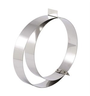 Bakeform regulerbar rund Ø180-360mm I rustfritt stål H:45mm 