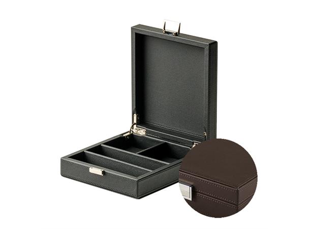 COLUMBUS boks til Nespresso brun 160x210x50, med lokk og fire rom