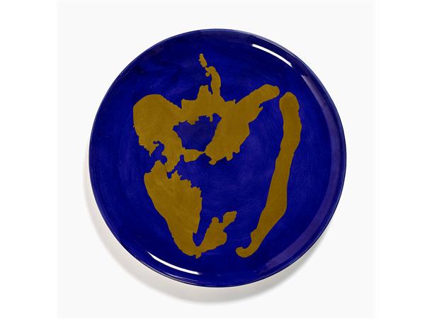 FEAST fat Ø:350/H:20mm Dekor: Dark Blue Gold