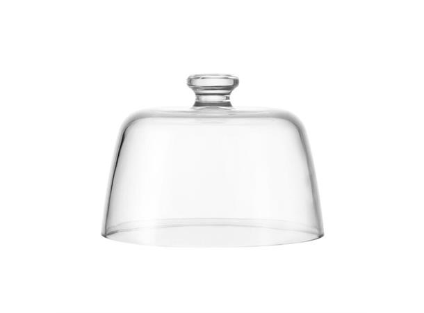 Glassklokke Ø194mm, Høyde 140mm Innerhøyde ca 105mm, Vekt 1020gram