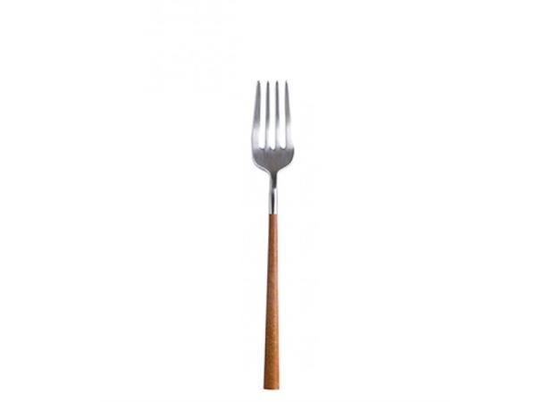 MITO BROWN middagsgaffel 215mm Børstet stål / brunt skaft