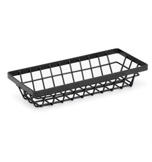 Metallkurv rektangulær 230x100mm H:45mm Sort utførelse 
