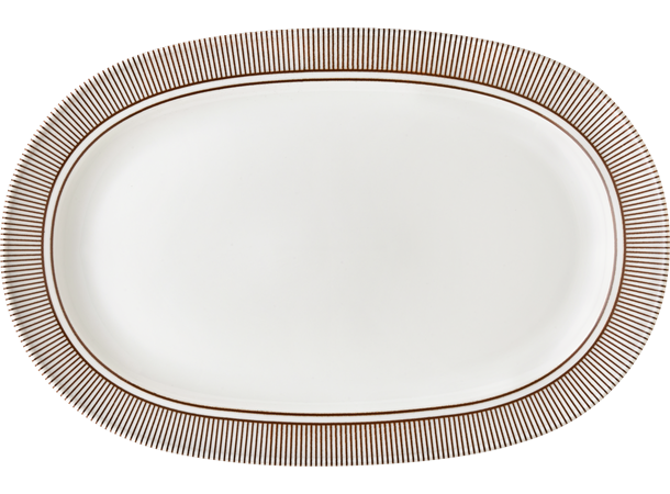 Oval tallerken 26x18cm, MOMENTS ACCENT CACAO
