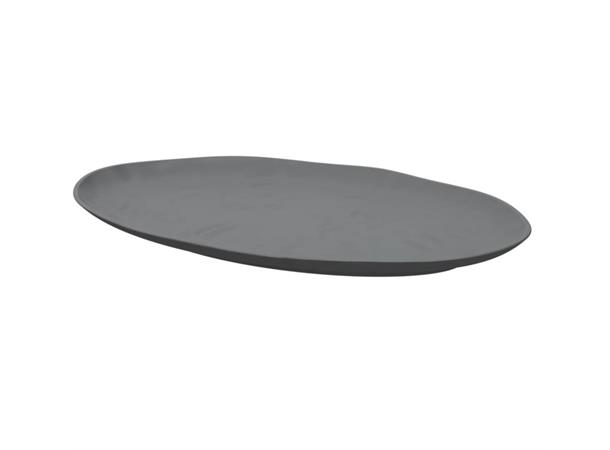PIGMENT ovalt fat i melamin GRÅ L:530mm B:325mm H:30mm,vekt 1080g