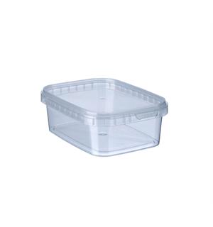 Plastboks rektangulær120x90x42mm 0,28ltr Hot fill :tåler + 90gr C- opp til 15 min 