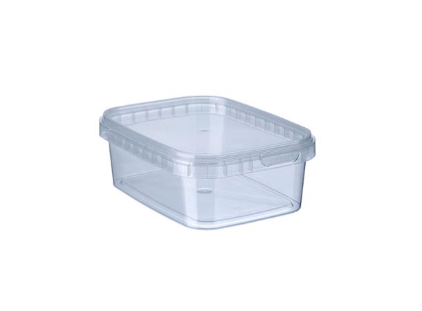 Plastboks rektangulær120x90x42mm 0,28ltr Hot fill :tåler + 90gr C- opp til 15 min