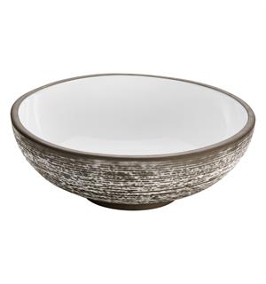 ReNew bolle relieff Ø:210mm/150cl, Hvit Resirkulert steingods 