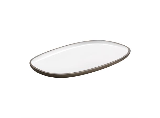 ReNew tallerken oval 300x180mm. Hvit Resirkulert steingods