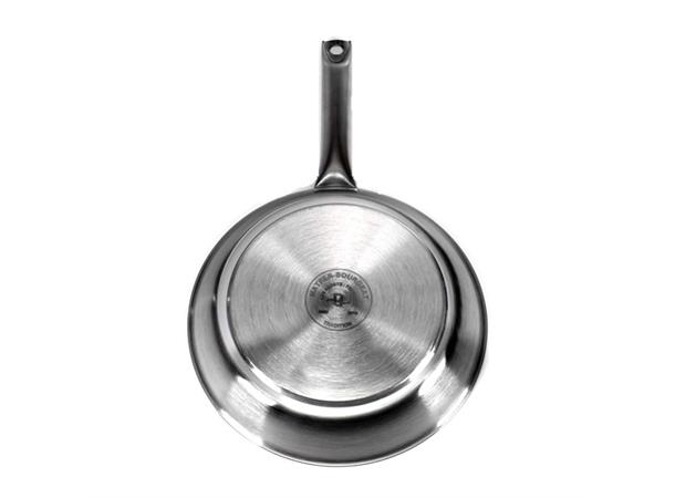 Stekepanne, Rustfritt stål Ø280mm Kraftig utførelse, uten coating