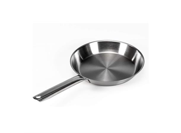Stekepanne, Rustfritt stål Ø280mm Kraftig utførelse, uten coating