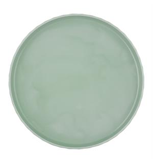 Tallerken rett kant Ø:26cm EDGE, Sea Høybrent porselen - Farget glasur 