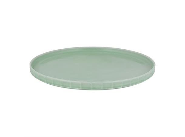 Tallerken rett kant Ø:26cm EDGE, Sea Høybrent porselen - Farget glasur