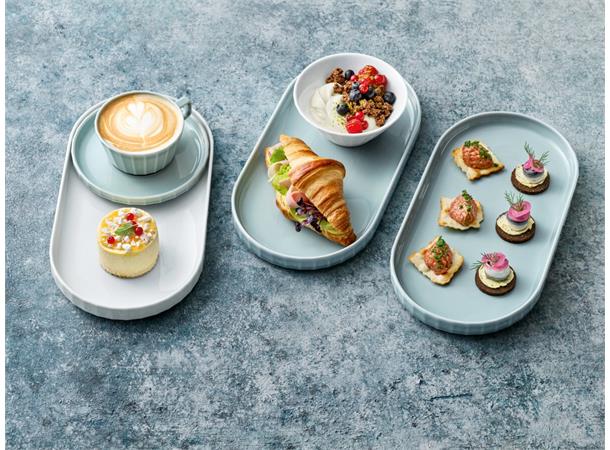 Underskål Ø:13cm EDGE, Sea Høybrent porselen - Farget glasur