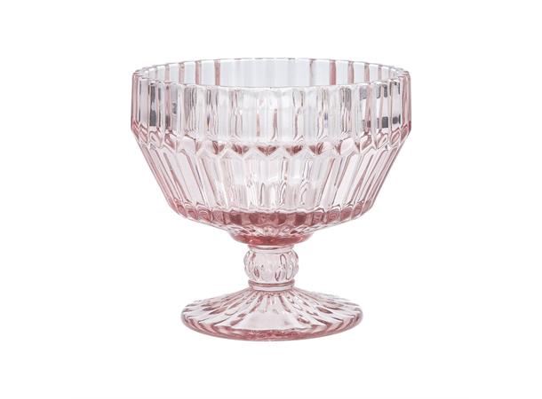 ARCHIE glasskål på fot Ø:110mm, rosa 29,5cl Ø:110mm H:100mm