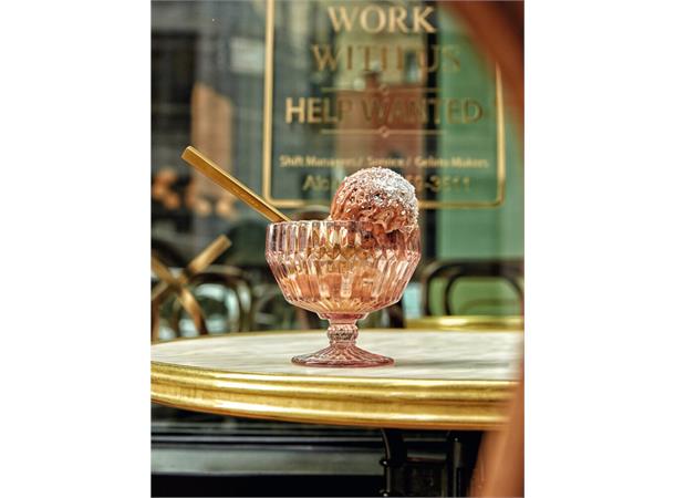 ARCHIE glasskål på fot Ø:110mm, rosa 29,5cl Ø:110mm H:100mm