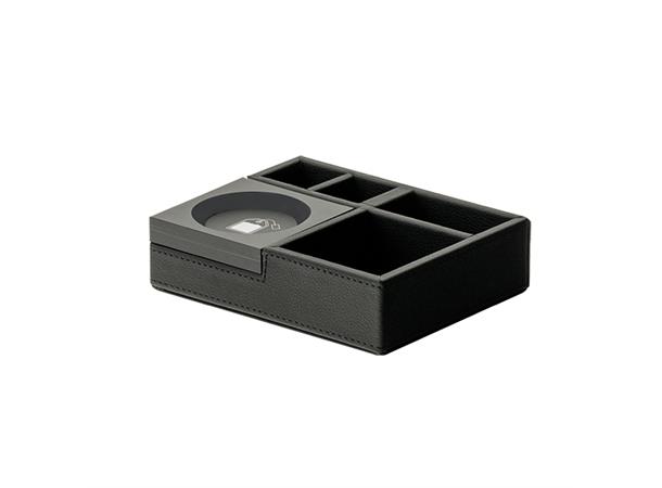 CORTES beholder til teposer og garnity L:160mm B:123mm H:50mm - Sort PU skinn