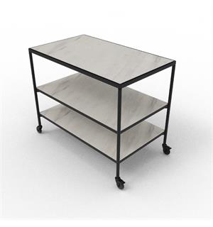 FARE trillebord/buffetvogn L marmor S/H 1100x650x880 (BxDxH) 