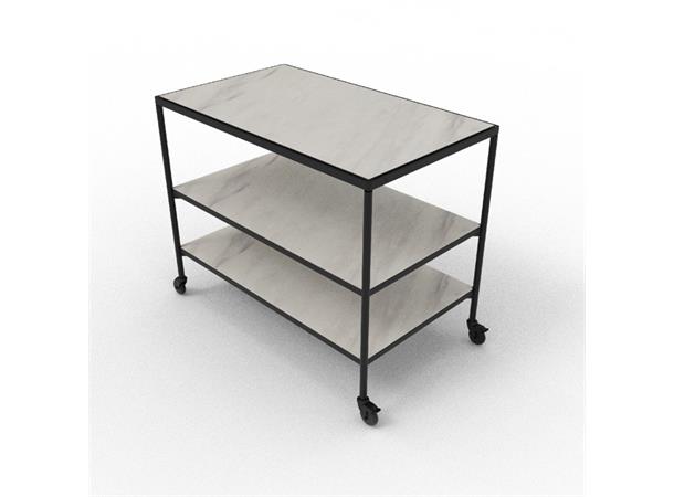 FARE trillebord/buffetvogn L marmor S/H 1100x650x880 (BxDxH)