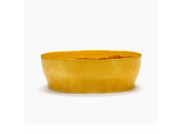 FEAST salatbolle Ø:285/H:95mm Dekor: Yellow Stripes Red