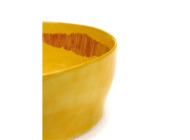 FEAST salatbolle Ø:285/H:95mm Dekor: Yellow Stripes Red