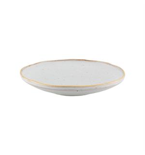 GOLD STONE dyp tallerken Ø:230mm. Hvit Steingods med håndmalt gullkant 