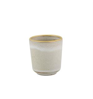 GOLD STONE kopp u/hank Ø:60mm/9cl, hvit Steingods med håndmalt gullkant 