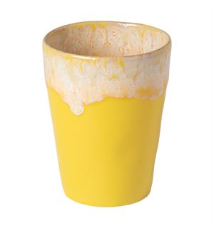 GRESPRESSO kaffekrus u/hank 38cl, gul Ø:92mm H:11,5mm 38cl - steingods 