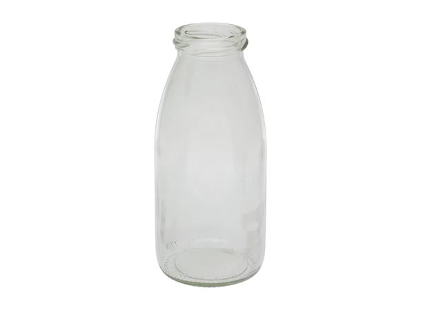 Glassflaske Ø:61mm H:149mm 28cl Tilh. sort metallokk kjøpes separat