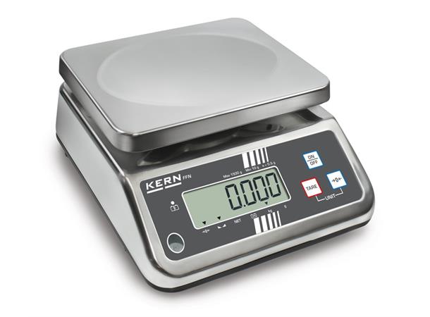 KERN kjøkkenvekt 0-25 kg,+/-5 g Rustfri kjøkkenvekt i IP klasse 65