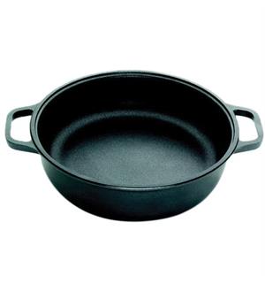 Kjele i støpt aluminium Ø:24cm H:7cm Med glasslokk, antistick coating, 2,0Ltr 
