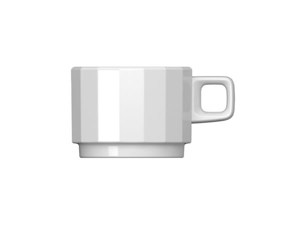 Kopp stablebar 9cl EDGE, Hvit Ø:64/H:48mm - Høybrent porselen