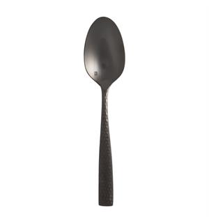 LUCCA FACET BLACK spiseskje L:210mm I hamret rustfritt stål - matt sort 