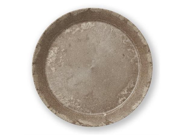 LUUPS tallerken i trefiber/plast, brun Ø:25cm