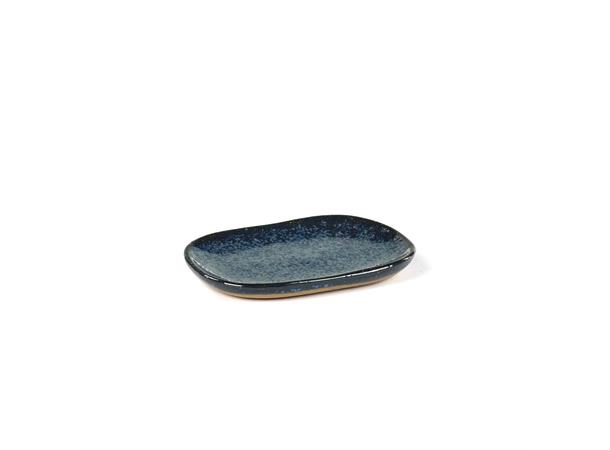 MERCI tallerken 98x55mm, blågrå Lekent og lunt i steingods