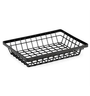 Metallkurv rektangulær 230x175mm H:45mm Sort utførelse 