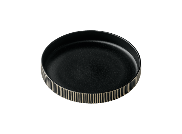 NARA tallerken høy m. relf Ø:240mm Sv/Hv Steingods - Ø:240mm H:42mm 1,3ltr
