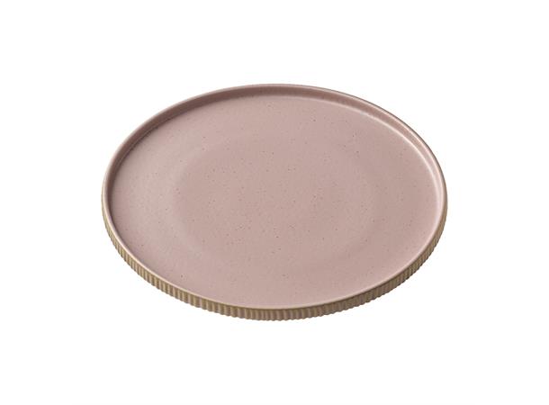 NARA tallerken m. relieff Ø:270mm Rosé Steingods - Ø:270mm H:25mm