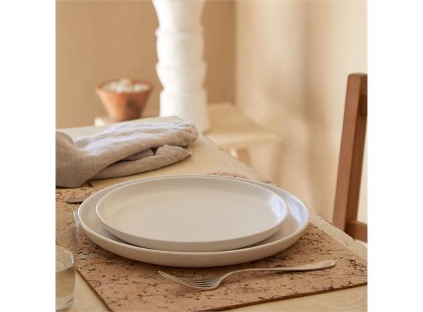 PACIFICA tallerken coupe Ø:22cm, Vanilje Ø:22cm H:2,5cm - Robust steingods